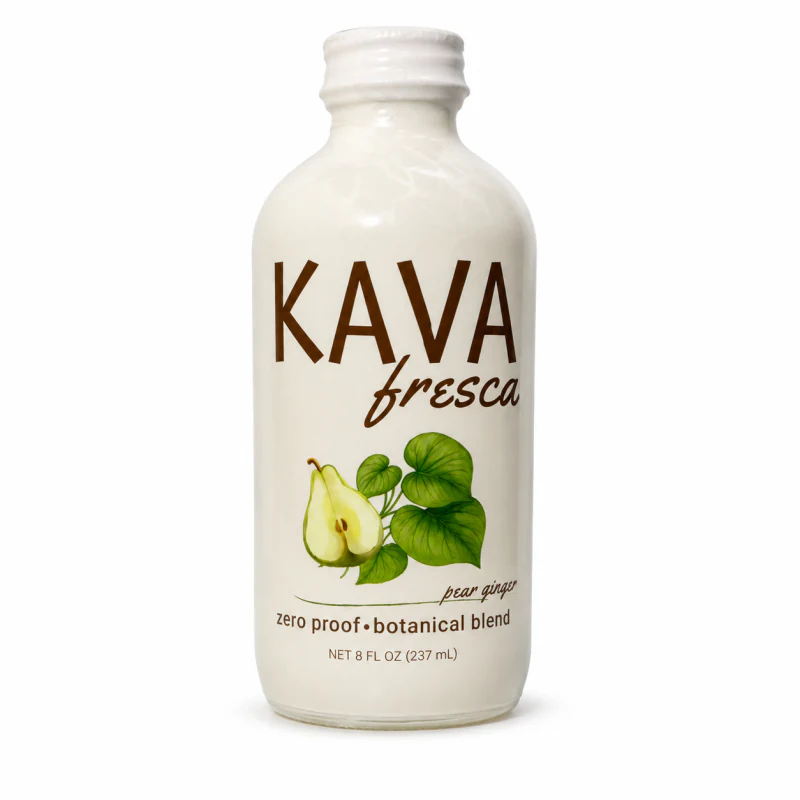 One 8 ounce Kavafresca Ginger Pear bottle; six bottles are included in this format